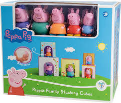 Peppa Pig - Stapelbara kuber med figurer - 2 i 1 Leksak