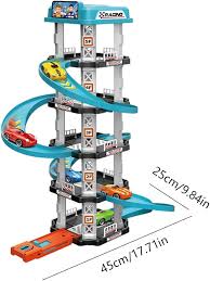Garage & Parkeringshus Leksaksset med Racerbilar