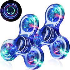 SCIONE 2-pack LED Fidget Spinner med Kristallljus