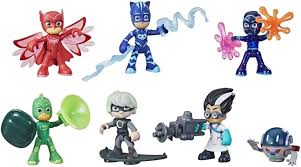 PJ Masks Hjälte- och Skurkfigurer Set för Förskolebarn