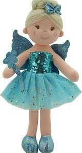 Sweety Toys 13258 Blå Tygdocka Fe Prinsessa 30 cm