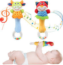 Ballery Baby Mjuka Rassel - 2-Pack Sensoriska Leksaker