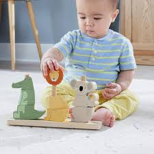 Fisher-Price Träleksak: Stapla och Sortera Djur