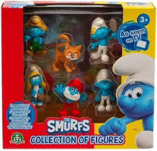 Smurfarna Figurerset med Azrael - 6 Delar